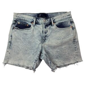 Gap Denim Women's Size 2 Light Wash Distressed Stretch 5" Inseam Shorts 28"Waist